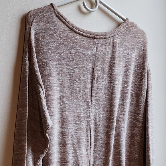 Tan Scoop Neck Angled Jersey Size Large - Picture 13 of 16